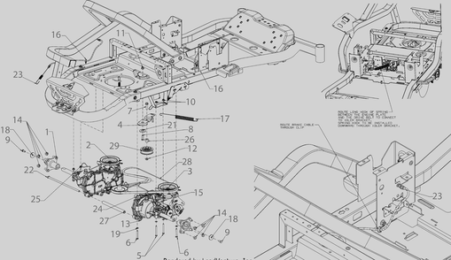 Drive Diagram and Parts List for ZT1-54KH (17CM010)(2022) Cub Cadet Lawn Tractor
